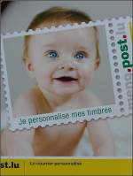 Werbung der Post fotografiert im Bahnhof von Luxemburg am 17.08.08. (Jeanny)